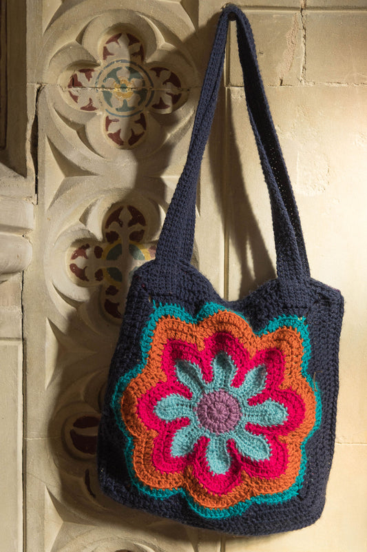 Groovy Flower Mandala Bag Crochet Pattern