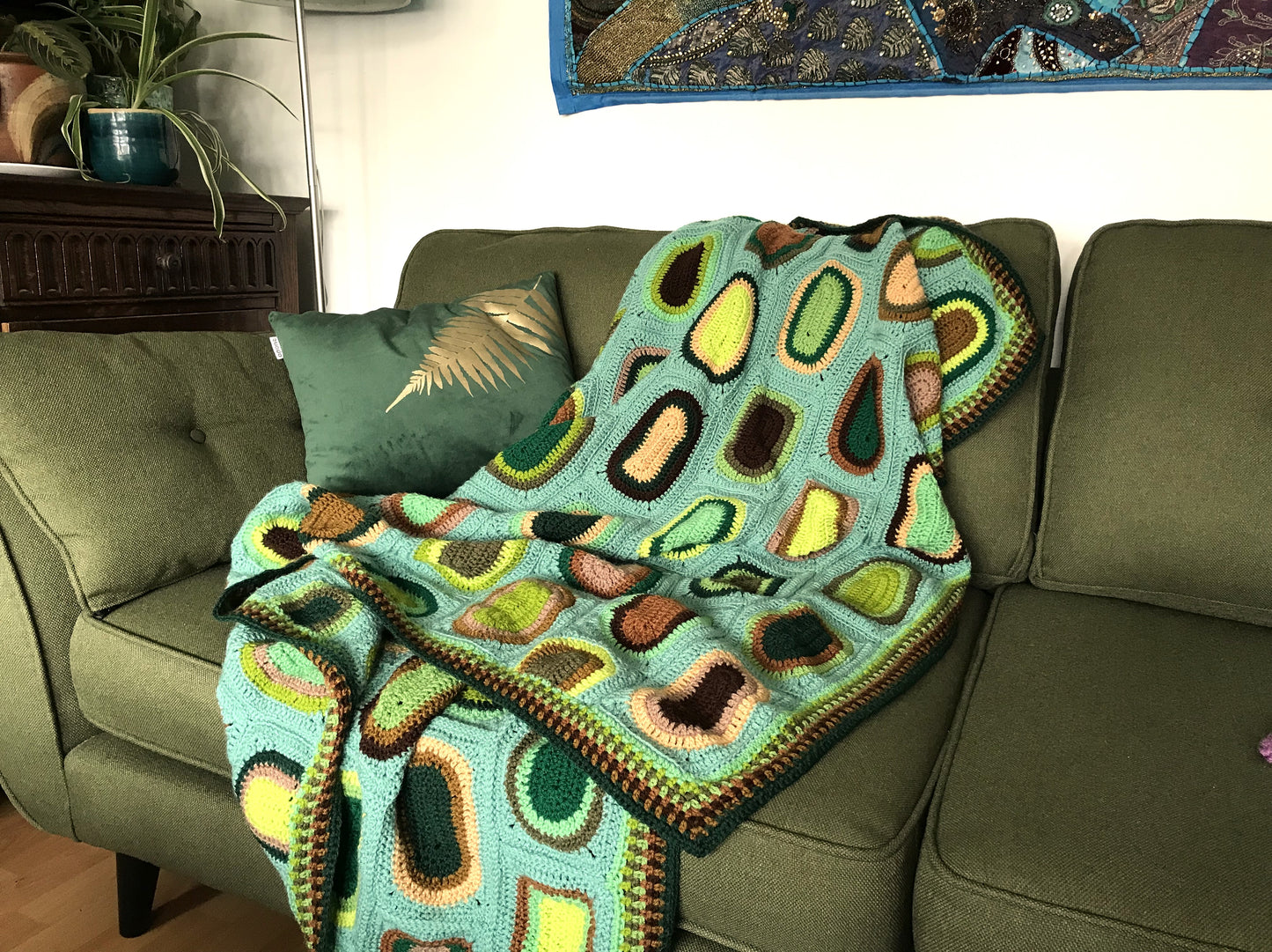 Chocolate Box Blanket Crochet Pattern - Mint Chocolate