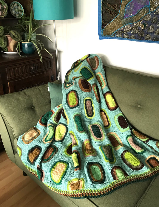 Chocolate Box Blanket Crochet Pattern - Mint Chocolate