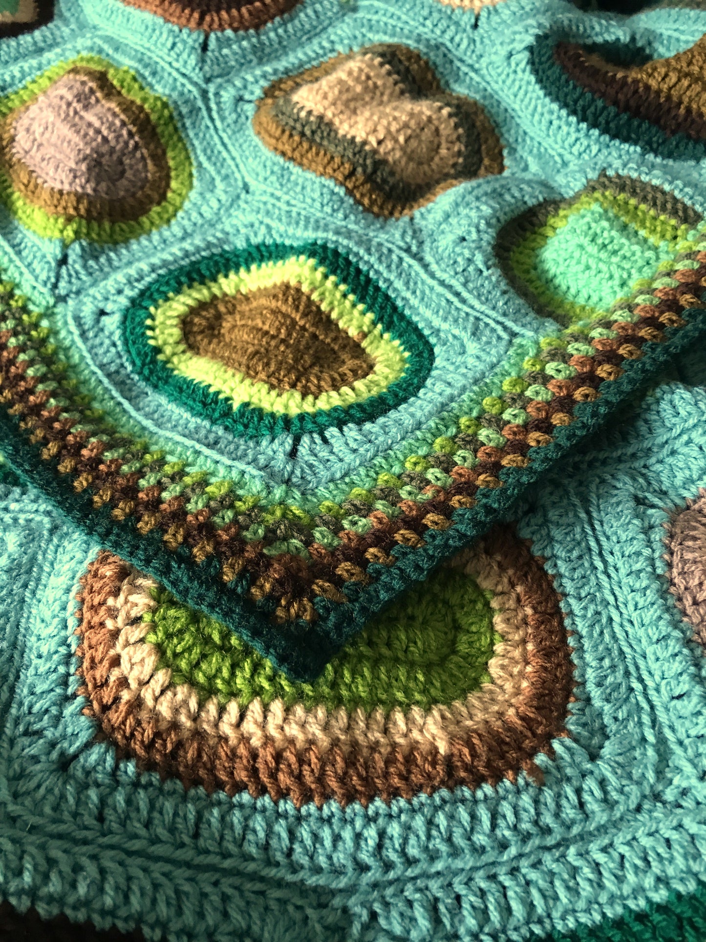 Chocolate Box Blanket Crochet Pattern - Mint Chocolate