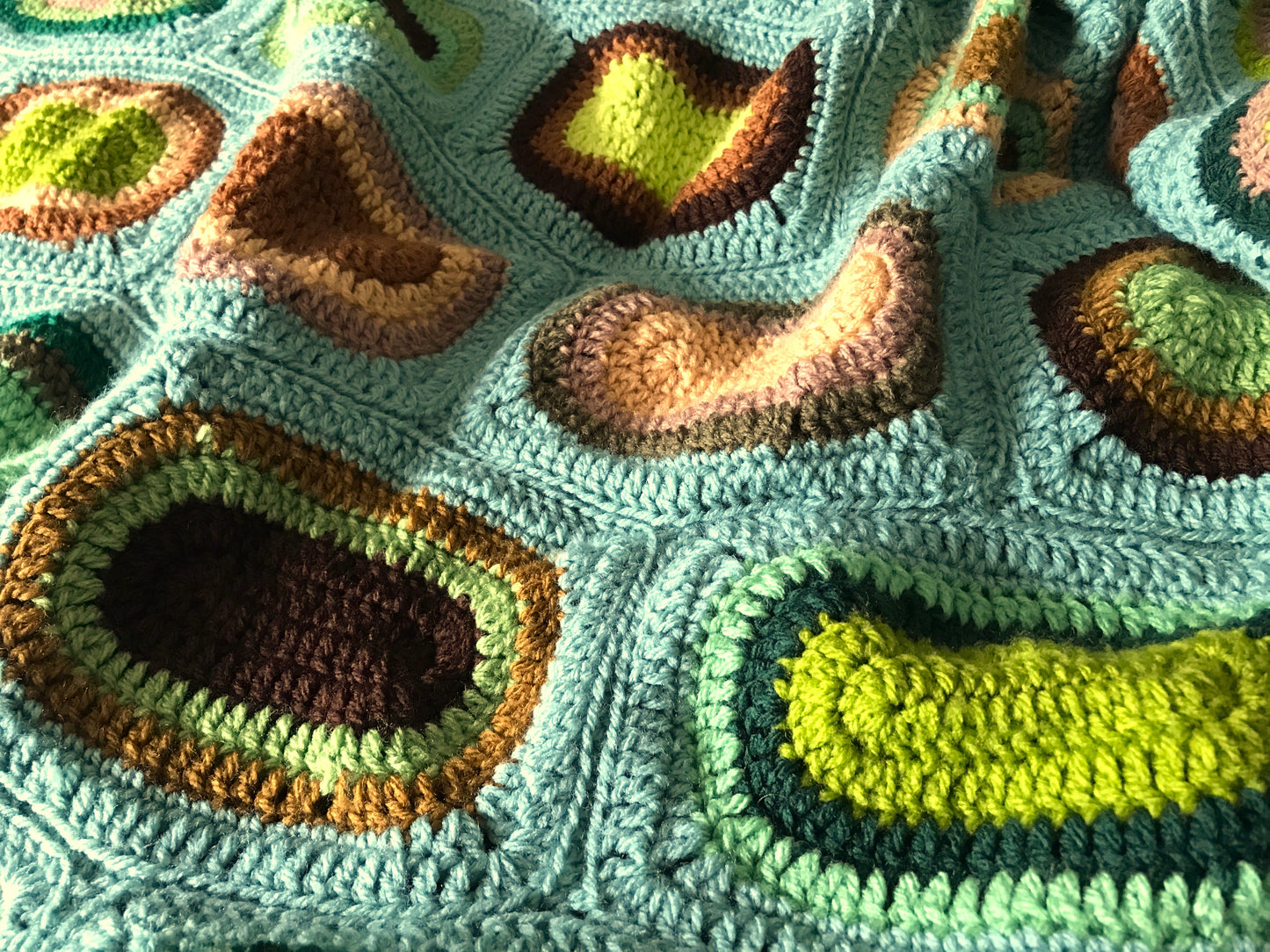 Chocolate Box Blanket Crochet Pattern - Mint Chocolate