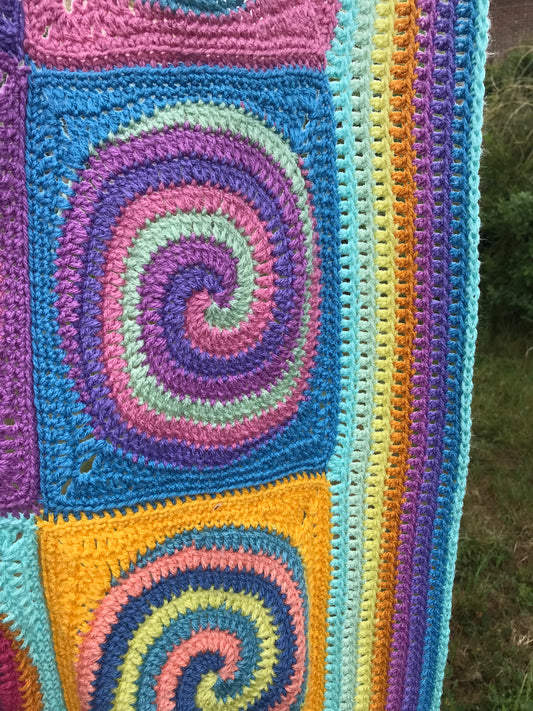 Resting Rainbows Blanket Crochet Pattern - Muted