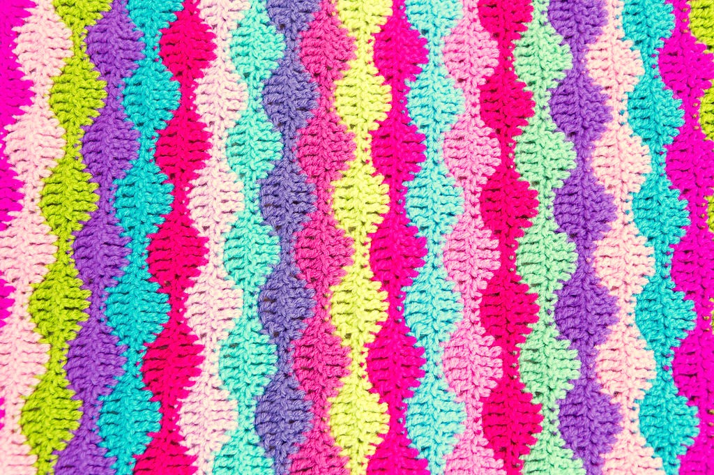Bubble Blanket Crochet Pattern - Bubblegum