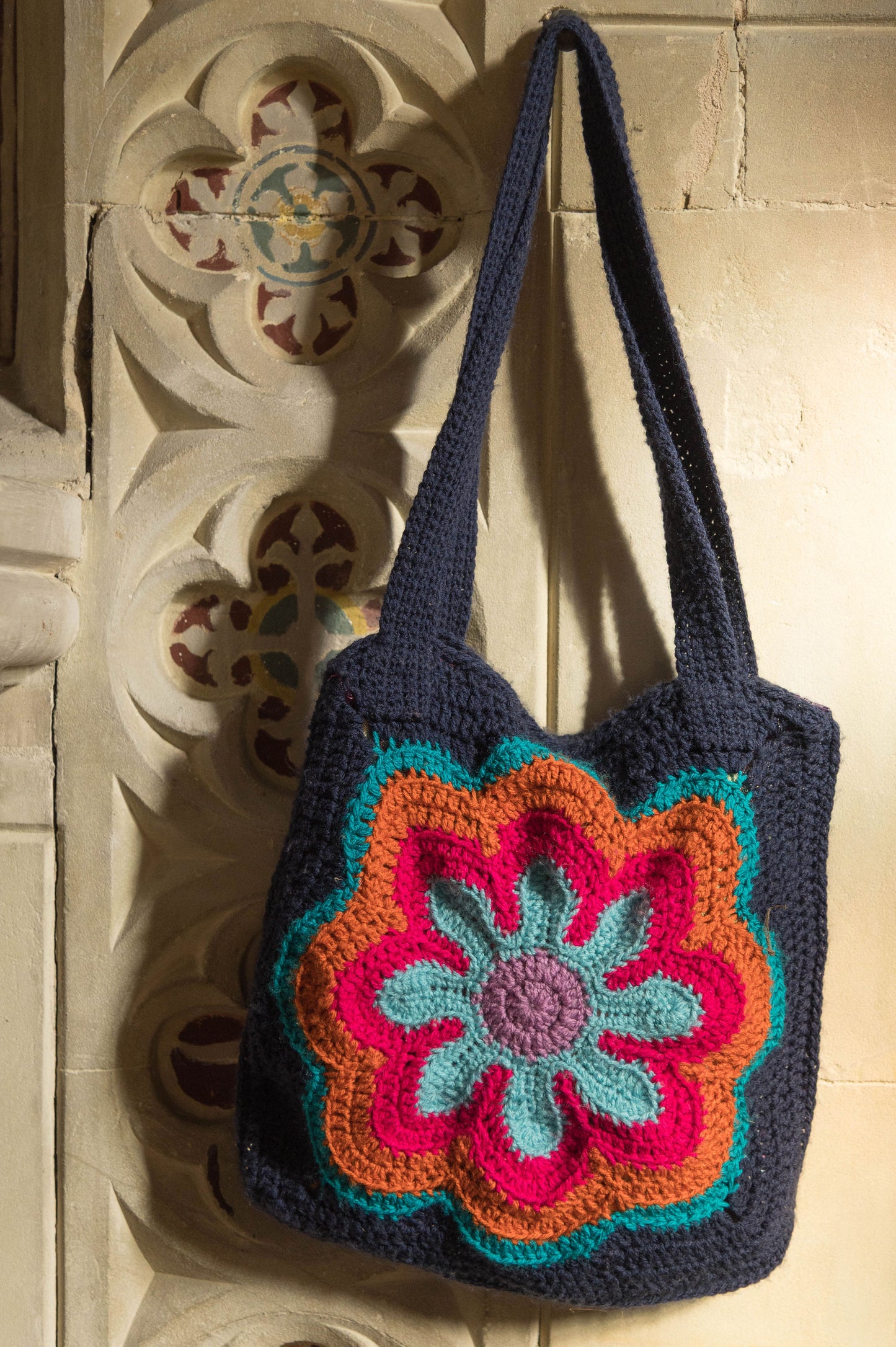 Groovy Flower Mandala Bag Crochet Pattern