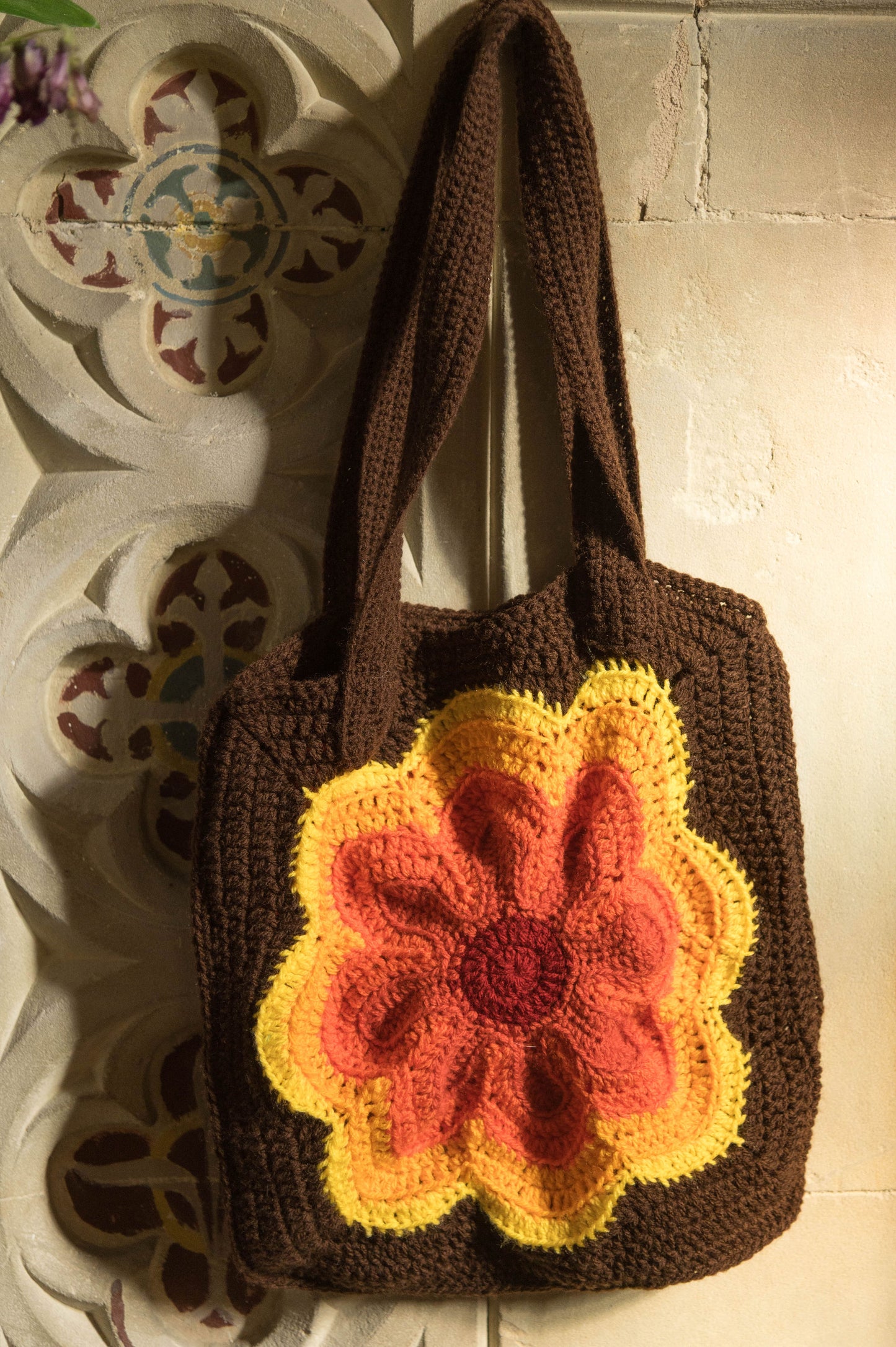 Groovy Flower Mandala Bag Crochet Pattern