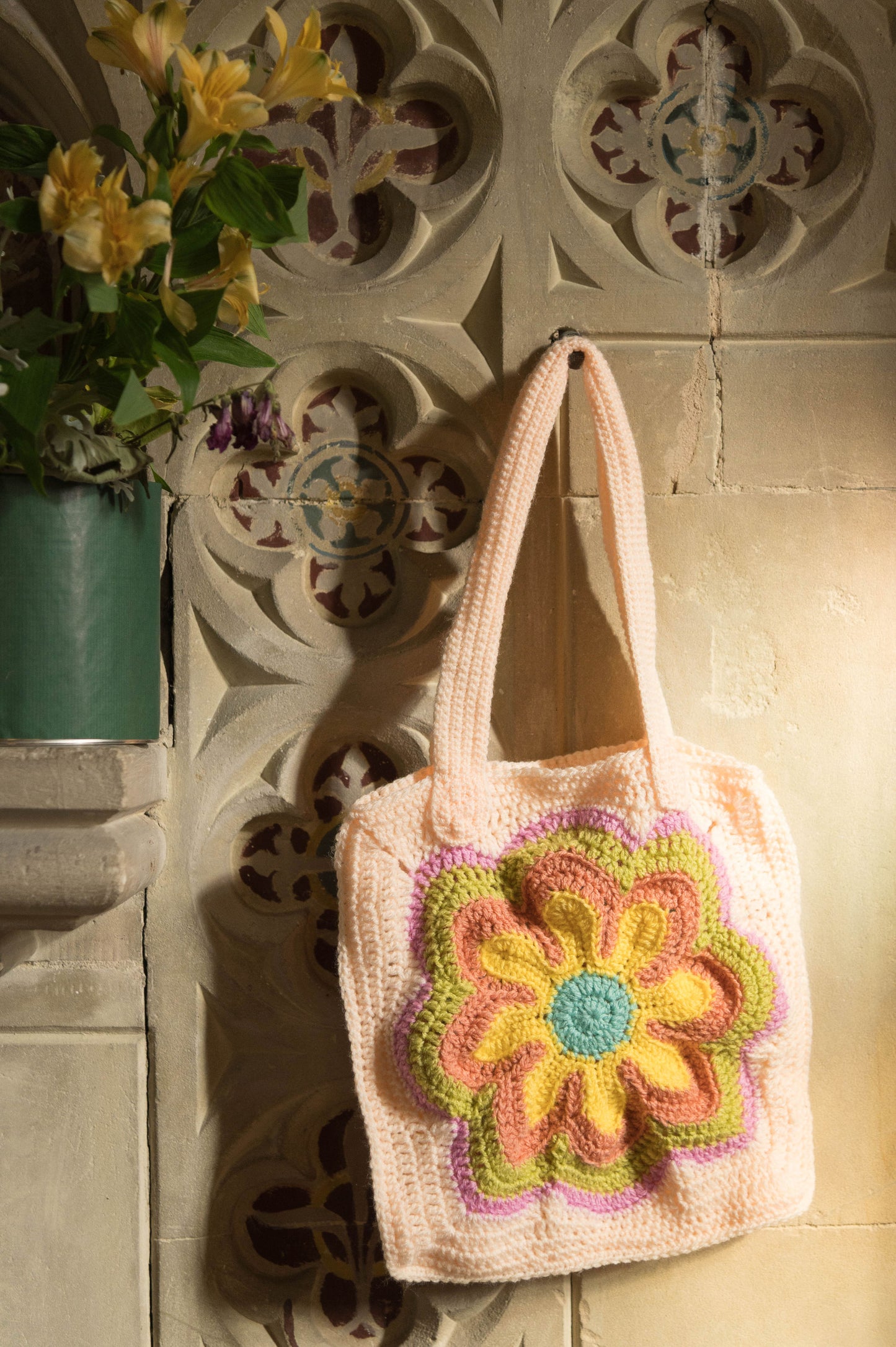 Groovy Flower Mandala Bag Crochet Pattern