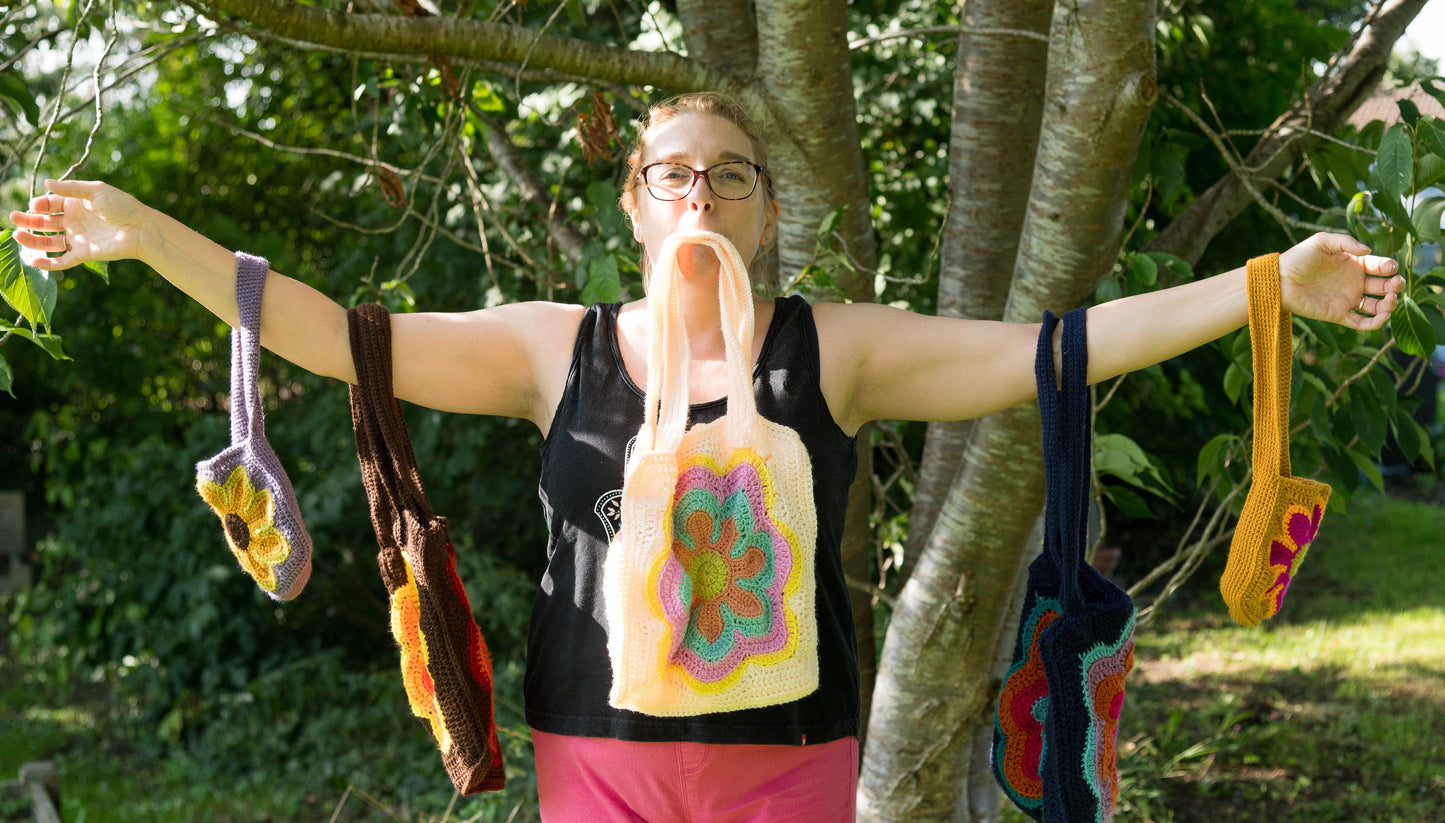Groovy Flower Mandala Bag Crochet Pattern